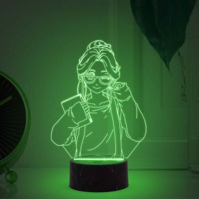3D Girl Anime Led Night Lamp with Multicolored Light Birthday Gifts for Girl